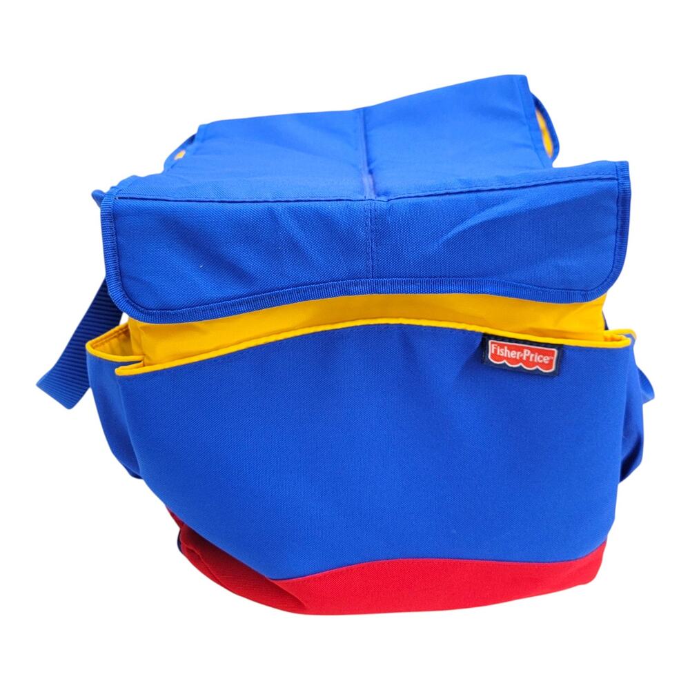 Vintage Fisher Price Diaper Bag 90s Colorblock Insulated Cooler Tote Red Blue